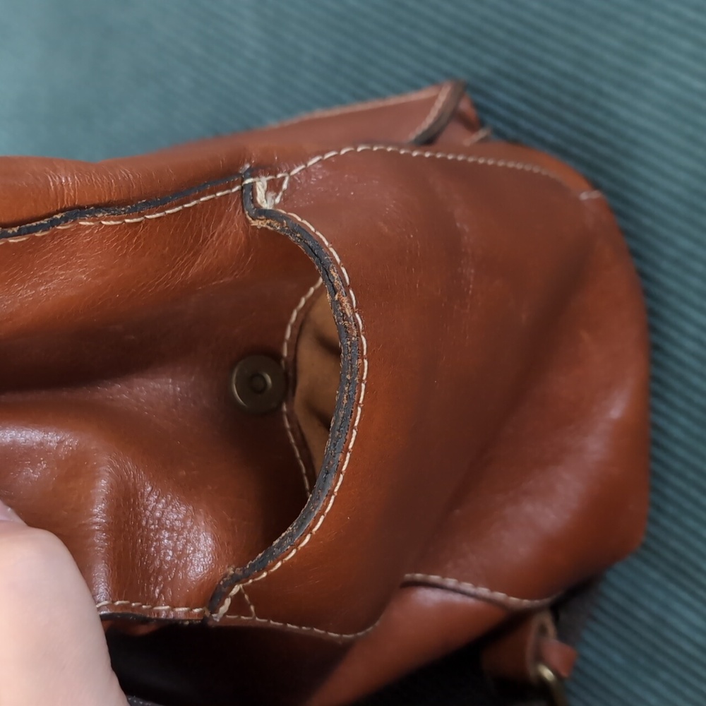 EUC Patricia Nash Heritage Aberdeen Leather Backpack Purse Brown - Picture 10 of 14